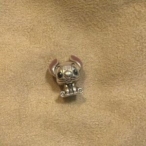 Pandora Silver Charm with Pink Ear Accents